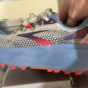 Brooks Caldera Blue and Pink Trail Shoes